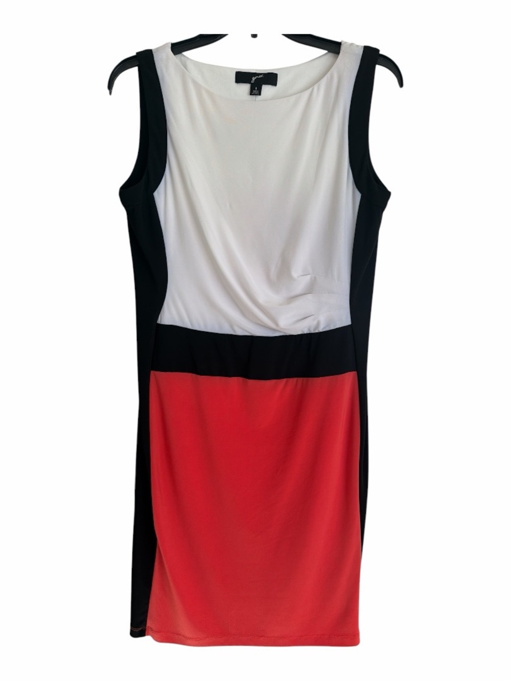 * GNW Sleeveless Color Block Dress Size 8 Figure Flattering Stretch Midi - Picture 5 of 9